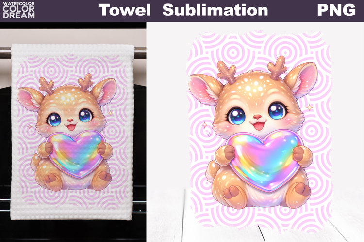 Cute Animal Heart Towel | Valentines Day Towel