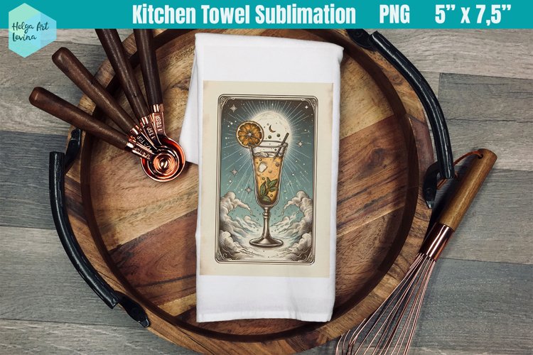 Funny Tarot Card Kitchen Towel Sublimation