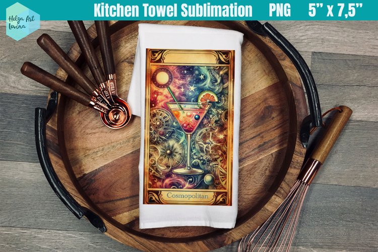 Funny Tarot Card Kitchen Towel Sublimation | Cosmopolitan