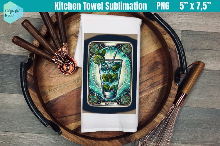 Funny Tarot Card Kitchen Towel Sublimation | Majito