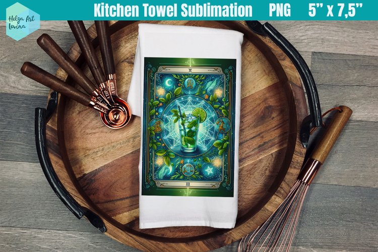 Funny Tarot Card Kitchen Towel Sublimation | Majito