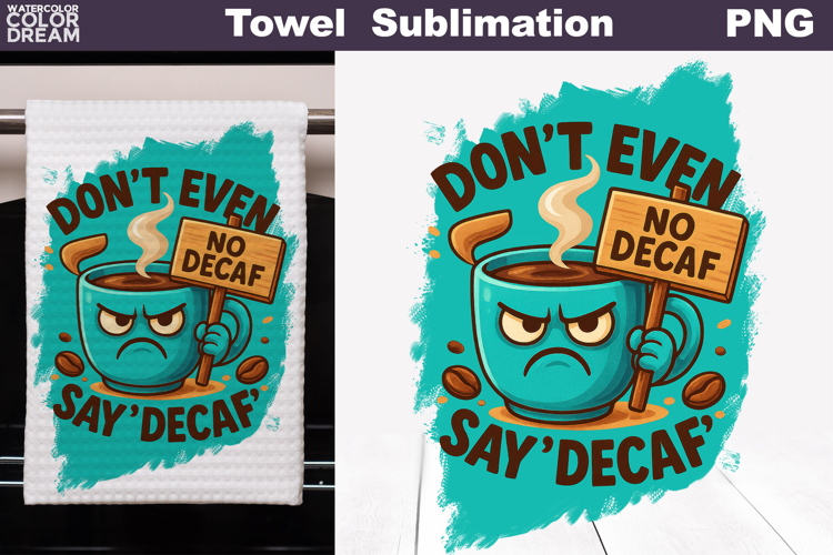 Coffee Quote Towel | Funny Coffee Cup Towel