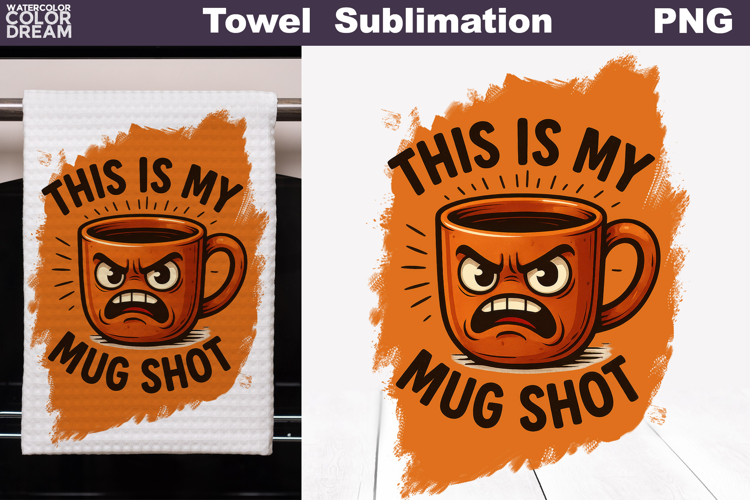 Coffee Quote Towel | Funny Coffee Cup Towel