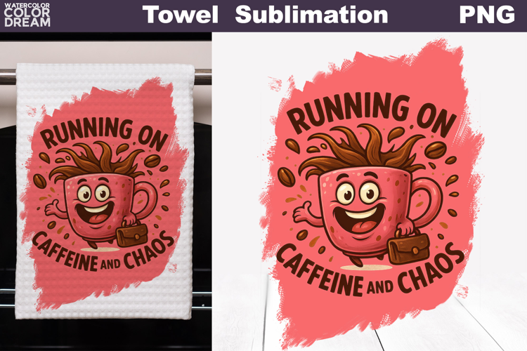 Coffee Quote Towel | Funny Coffee Cup Towel