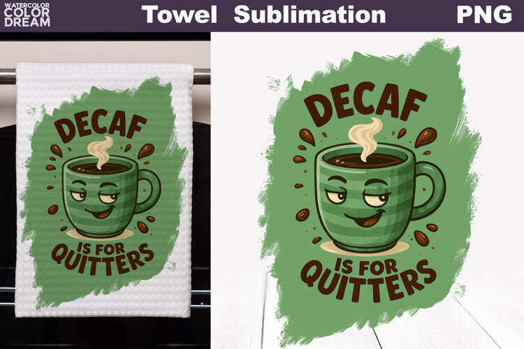 Coffee Quote Towel | Funny Coffee Cup Towel example image 1