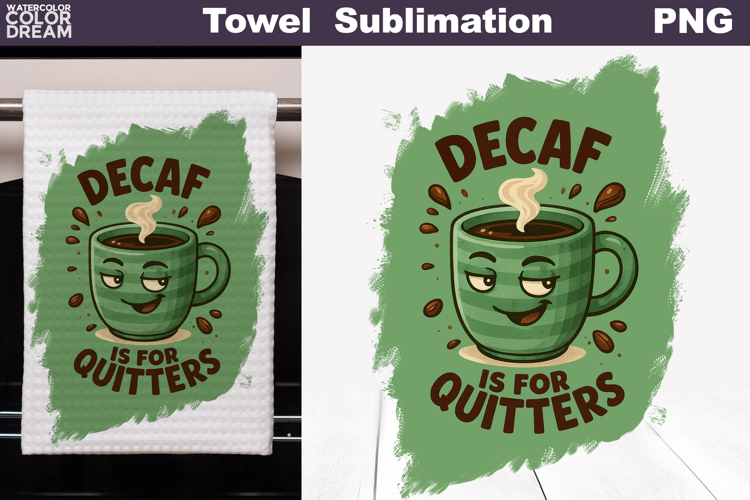 Coffee Quote Towel | Funny Coffee Cup Towel