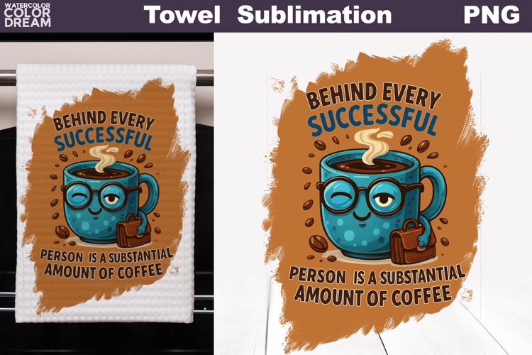 Coffee Quote Towel | Funny Coffee Cup Towel