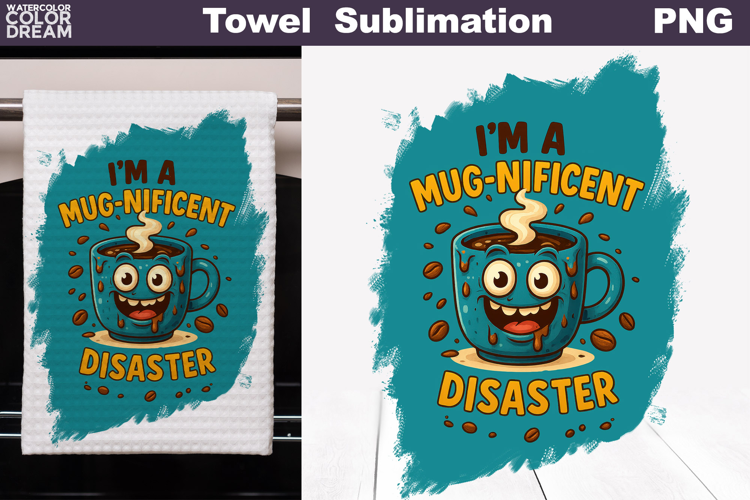 Coffee Quote Towel | Funny Coffee Cup Towel