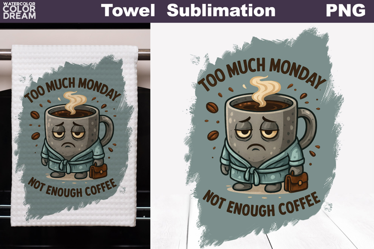 Coffee Quote Towel | Funny Coffee Cup Towel