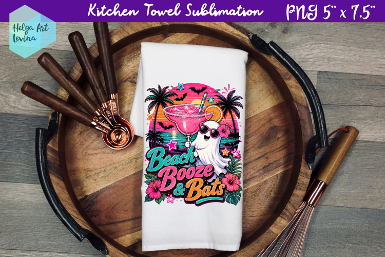 Halloween cocktail Kitchen Towel Sublimation