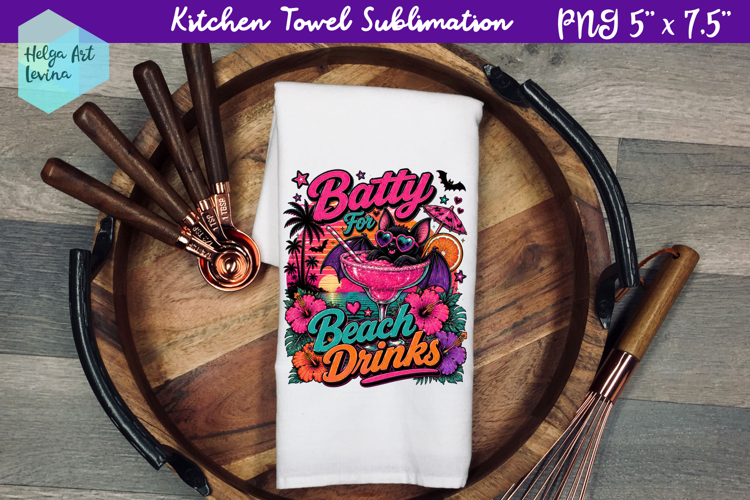 Halloween cocktail Kitchen Towel Sublimation