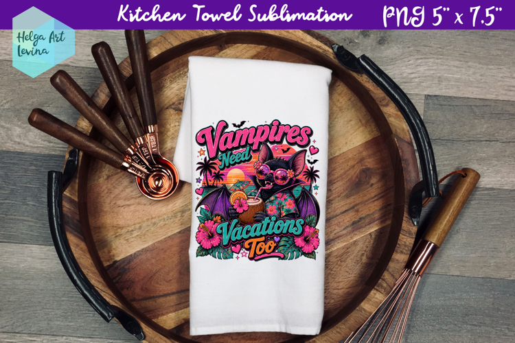 Halloween cocktail Kitchen Towel Sublimation
