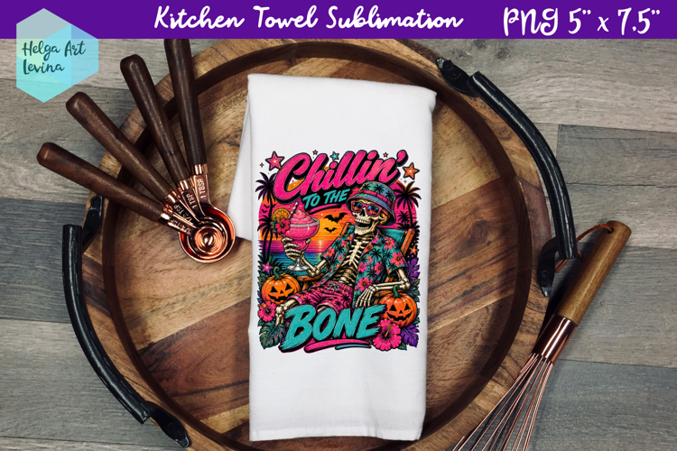 Halloween cocktail Kitchen Towel Sublimation