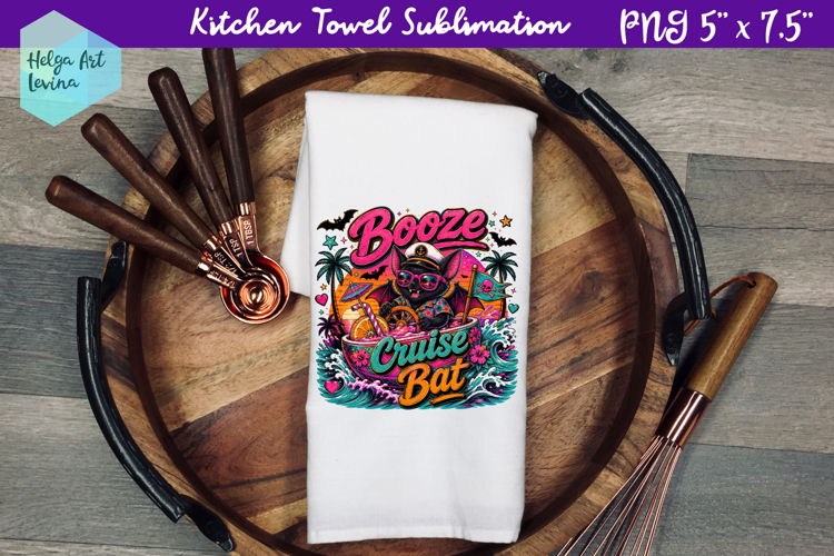 Halloween cocktail Kitchen Towel Sublimation