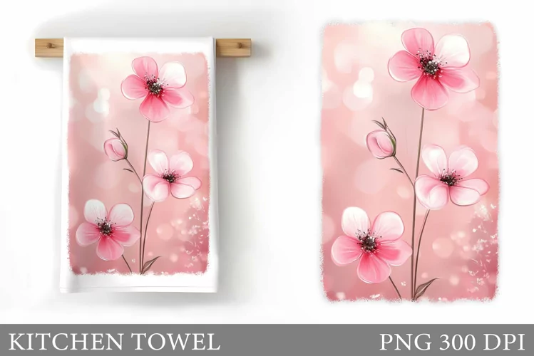 Flowers Kitchen Towel. Flowers Kitchen Towel Design