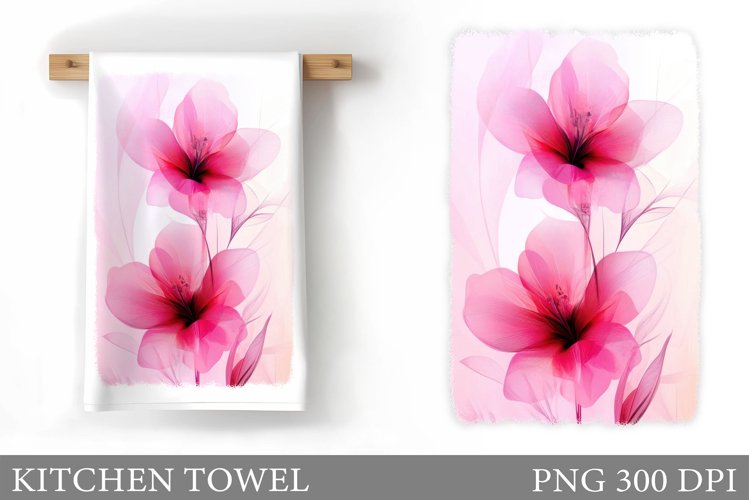 Flowers Kitchen Towel. Wildflowers Kitchen Towel Design example image 1