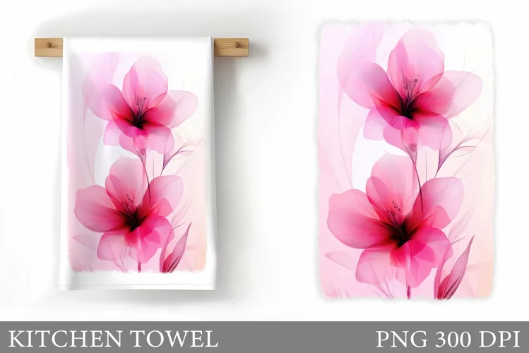 Flowers Kitchen Towel. Wildflowers Kitchen Towel Design