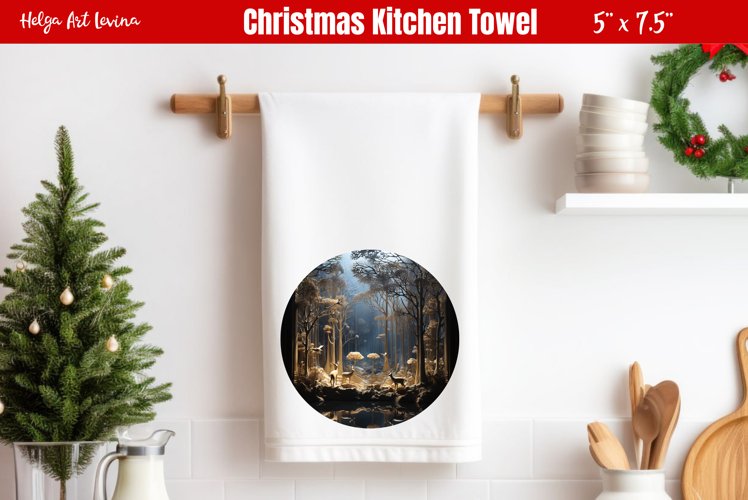 3D Christmas Kitchen Towel Sublimation