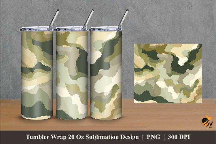 Camouflage Tumbler Wrap Sublimation Designs 1