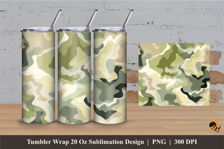 Camouflage Tumbler Wrap Sublimation Designs 2