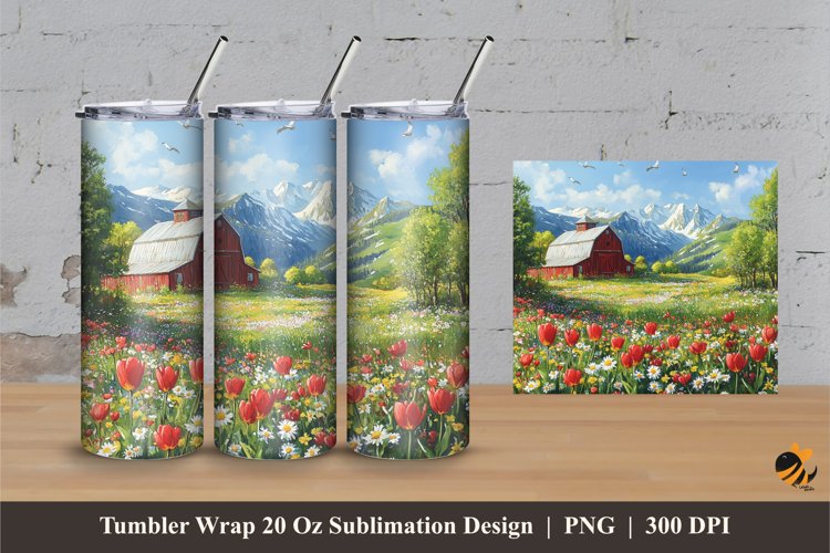 Flowers of Coolness Tumbler Wrap Sublimation Designs 3