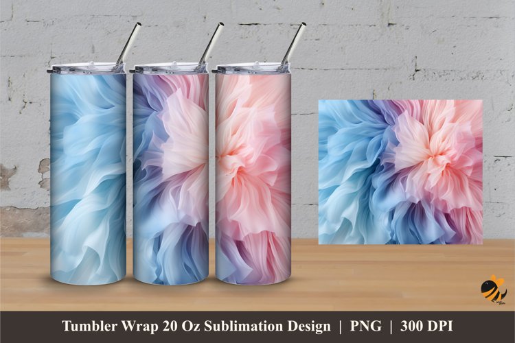 Pastel Color Flower Tumbler Wrap Sublimation Designs 3