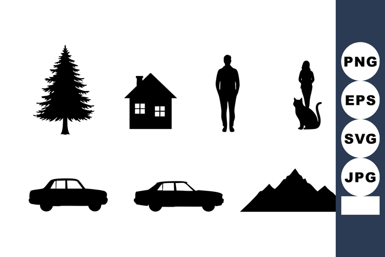 Cat Silhouette Clipart Image 23
