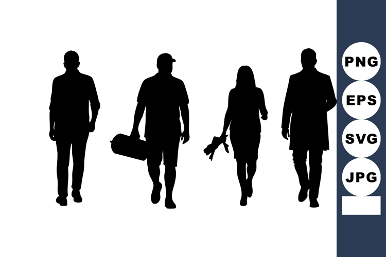 Woman Walking Silhouette Image 23