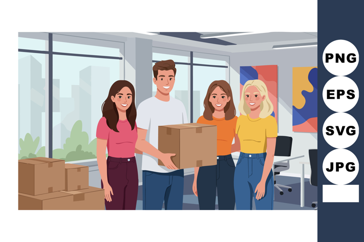 Moving Boxes Clipart Image 24