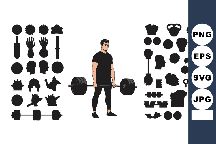 Barbell Clipart Image 2