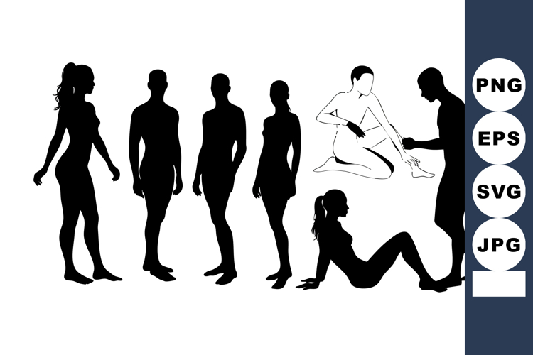 People Sitting Silhouette Image 19