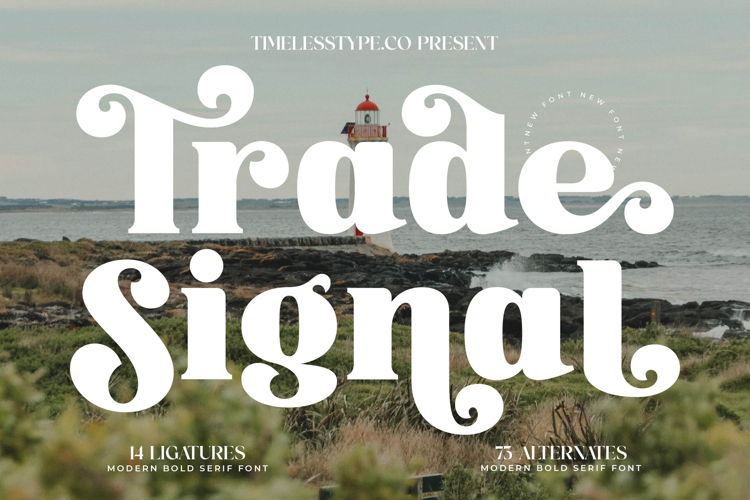 Trade Signal - Modern Bold Serif Font