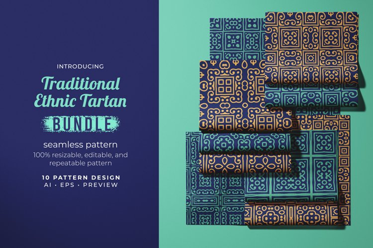 Traditional Ethnic Tartan - Seamless Pattern example image 1