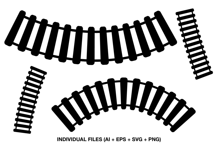 Train Track Clipart SVG, Railway Tracks PNG
