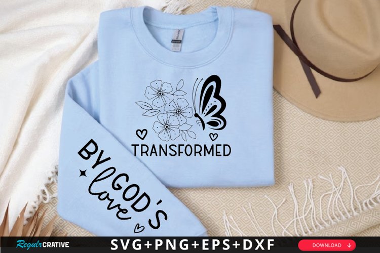 Transformed Sleeve SVG, Motivational SVG Design example image 1