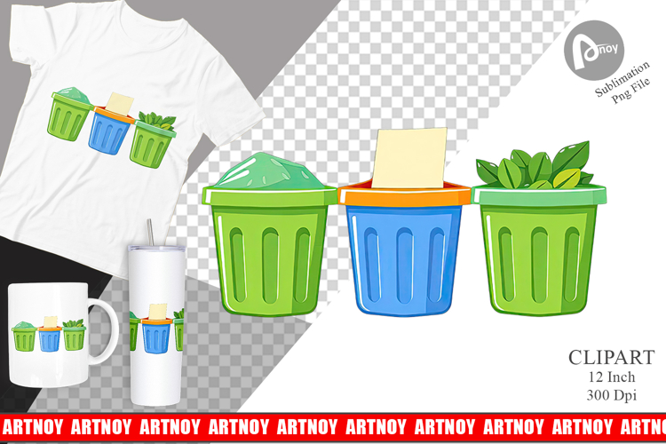 Sorting Bins Clipart example image 1