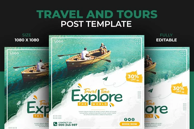 Travel and Tours Dream Social Media Post Design Template
