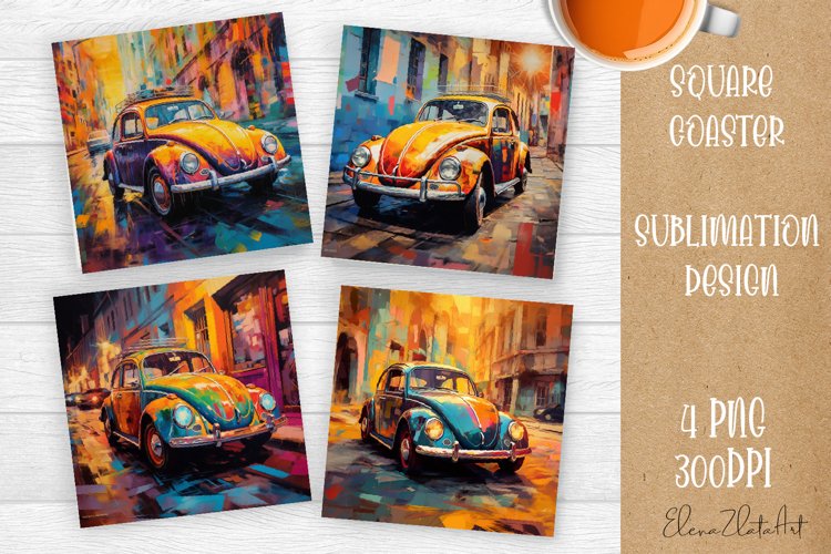 Landscape sublimation square coaster Sublimation