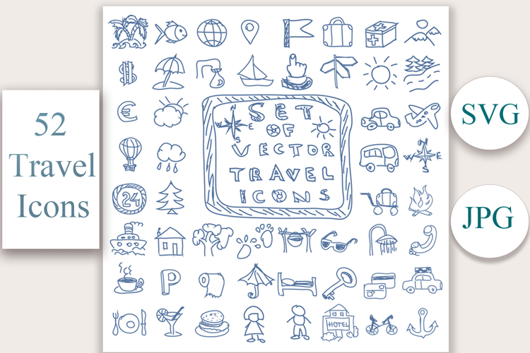 Collection of Vector Travel Icons example image 1