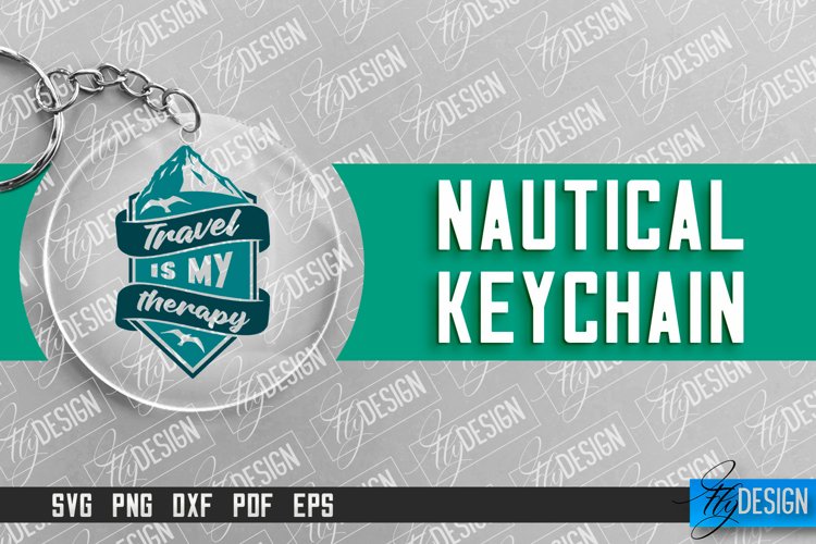 Nautical Keychain Design | Round Keychain Design | Summer