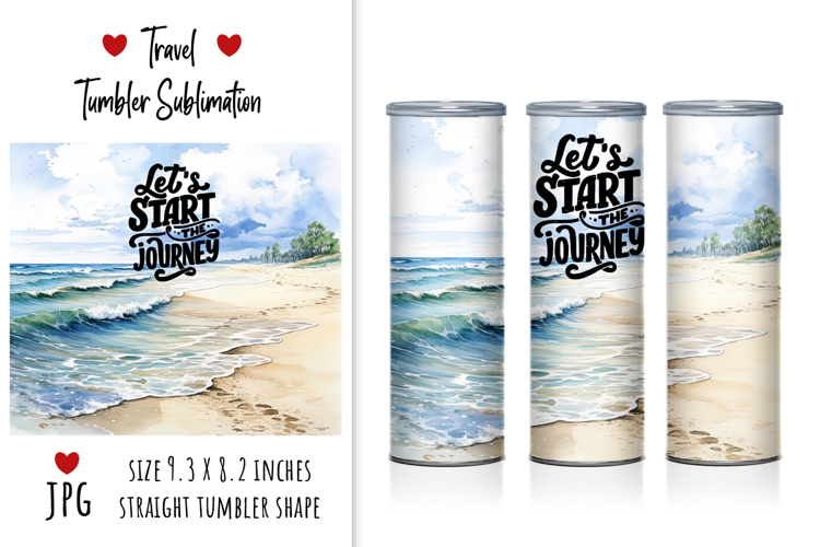 Travel Tumbler Sublimation "Let's start the Journey"