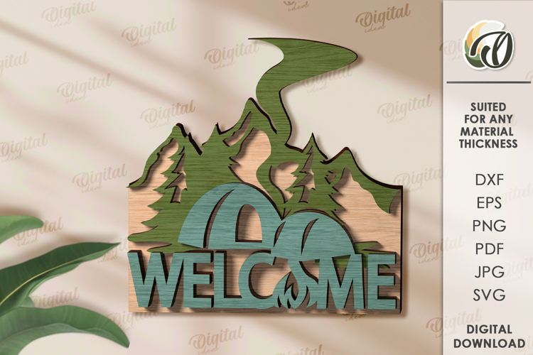 Travel Wall Decor Laser Cut. Wooden Travel Welcome Sign SVG
