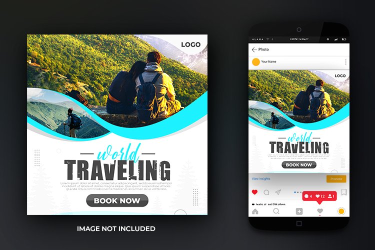 Traveling Dream Vacation and Adventure Tours Design Template example image 1