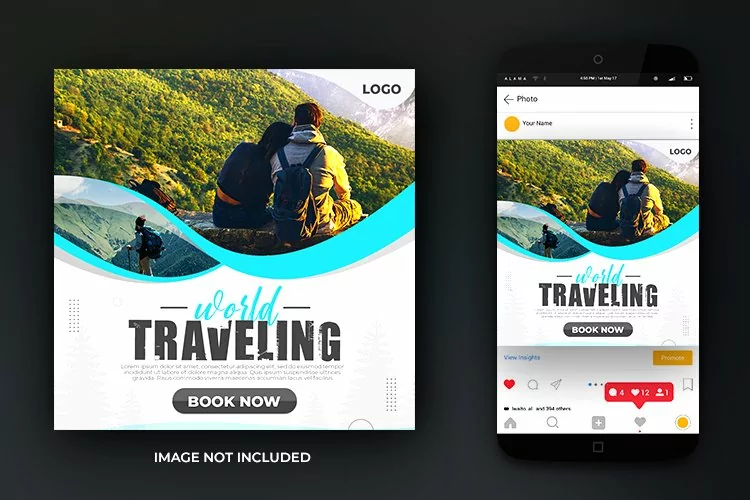 Traveling Dream Vacation and Adventure Tours Design Template