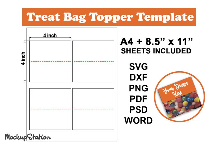Treat Bag Topper Template SVG Candy Bag Topper 1851866 