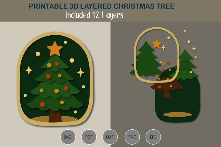 3D Layered Christmas tree