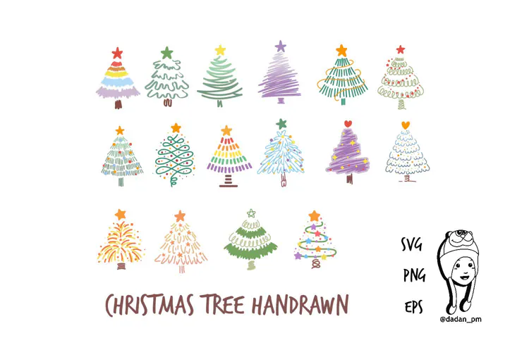 Handdrawn Christmas Tree Clipart