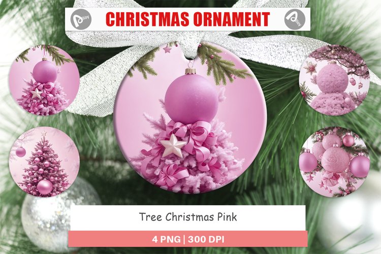 Tree Christmas Pink Christmas Ornaments