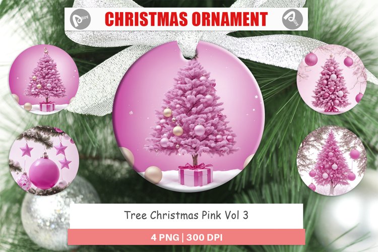 Tree Christmas Pink Christmas Ornaments
