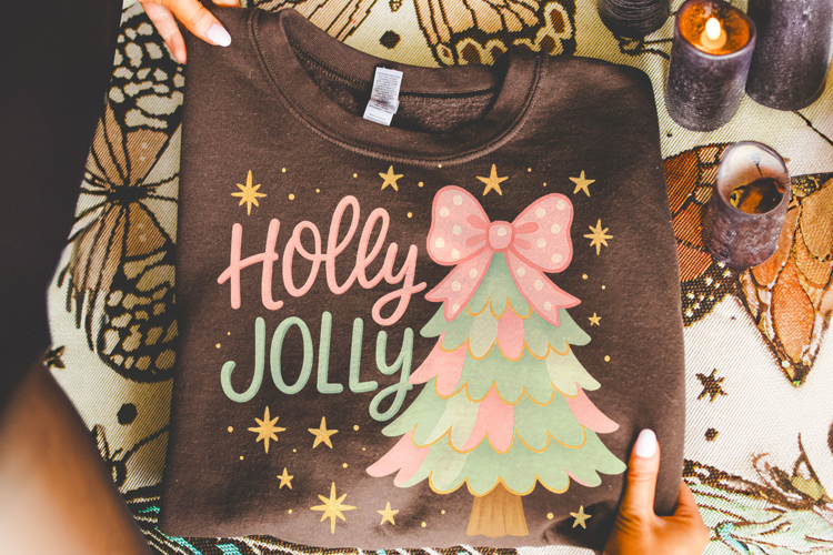Holly Jolly PNG, Merry Christmas PNG, Holiday PNG, Xmas PNG